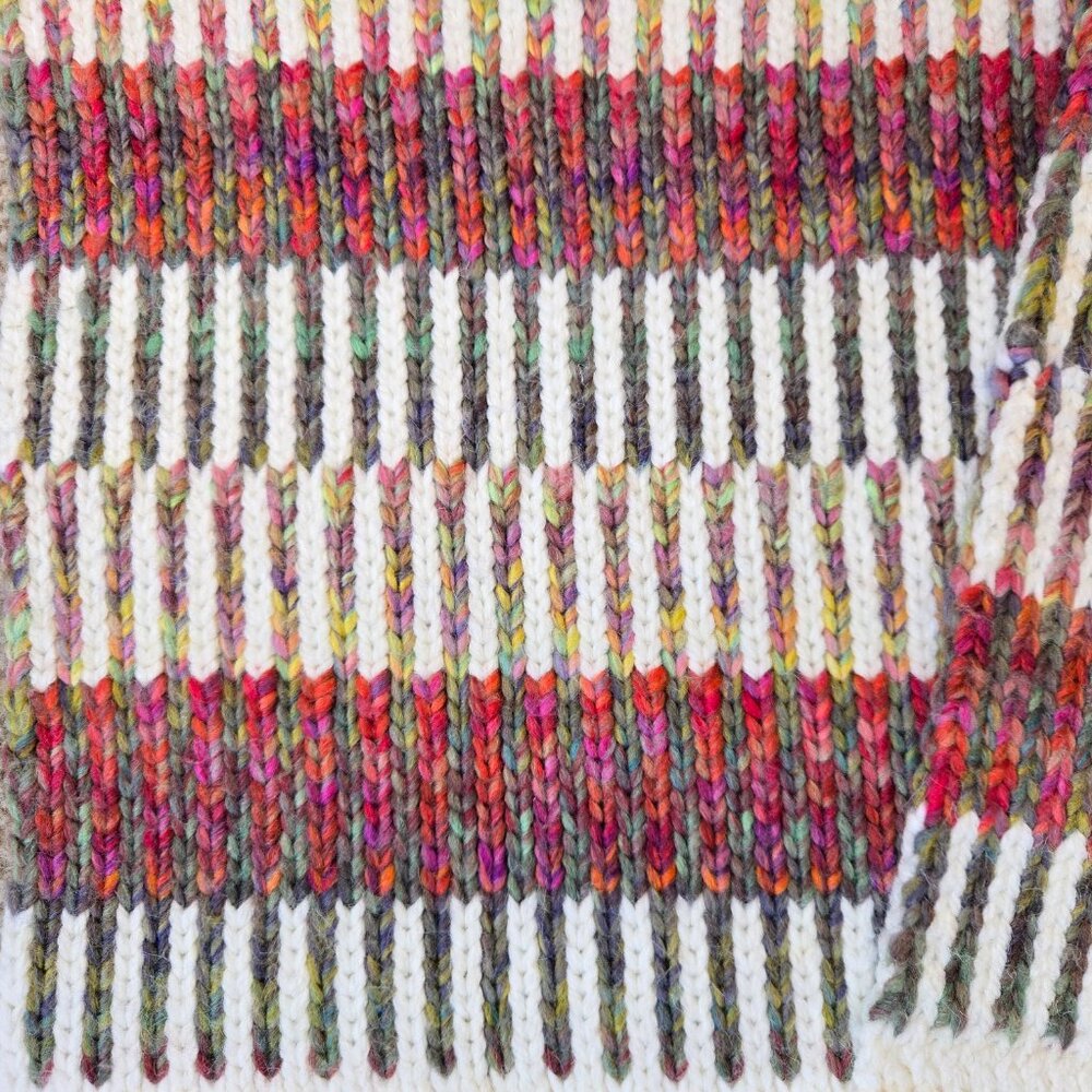 NWT Anthro Scarf Thick Colorful - Picture 3 of 10